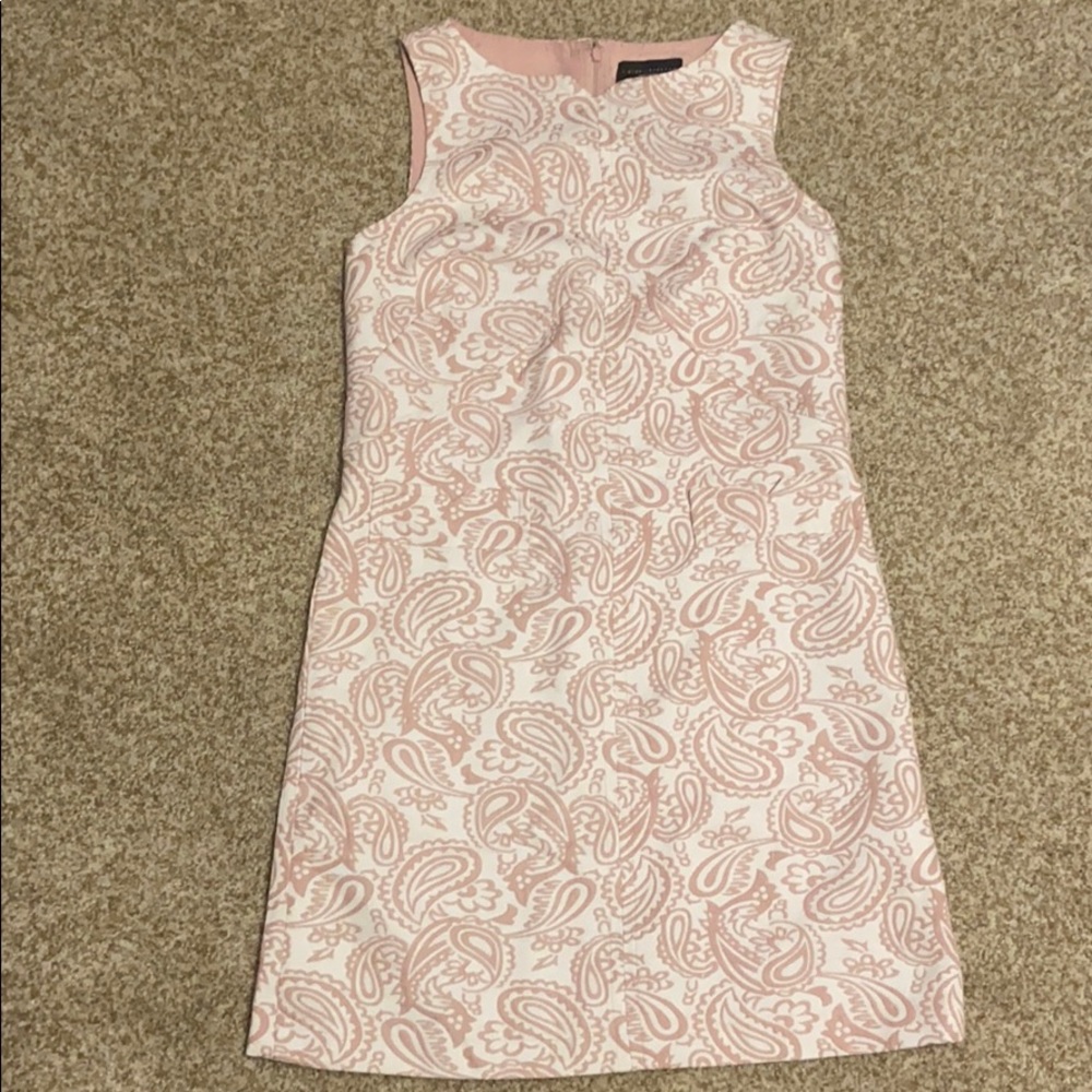 Victoria Beckham pink and white dress